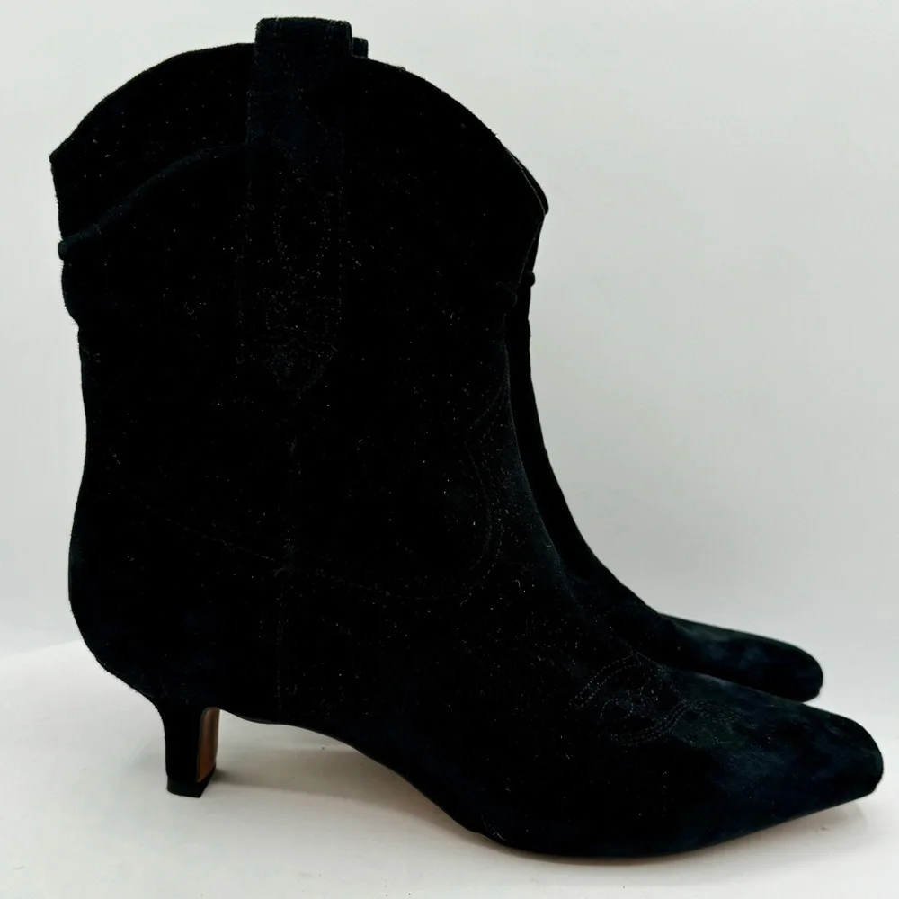 Sam Edelman Taryn Western Womens Ankle‎ Bootie Size 8 Color Black NEW